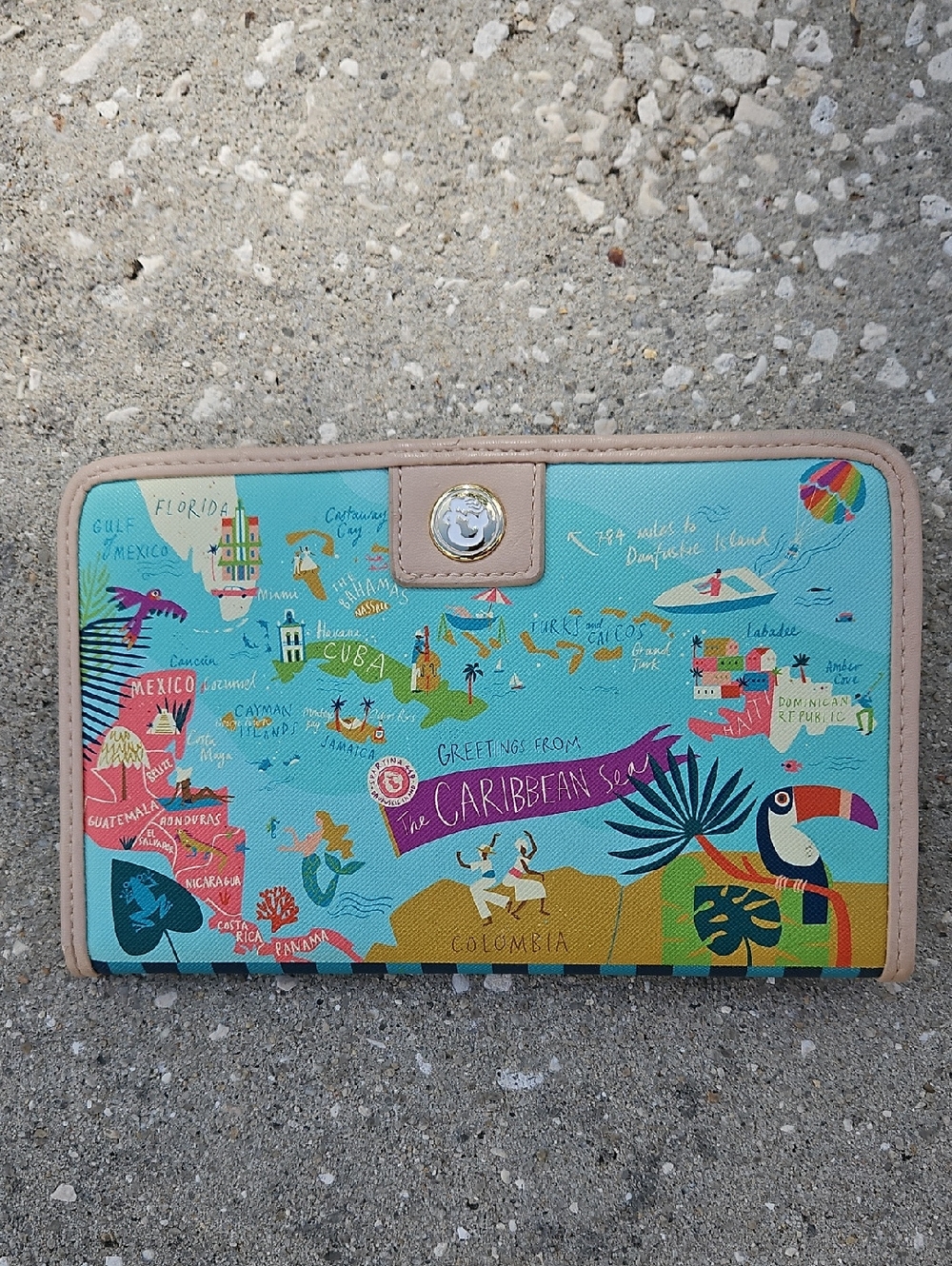 Spartina 449 The Caribbean Sea Bright Colorful Wallet